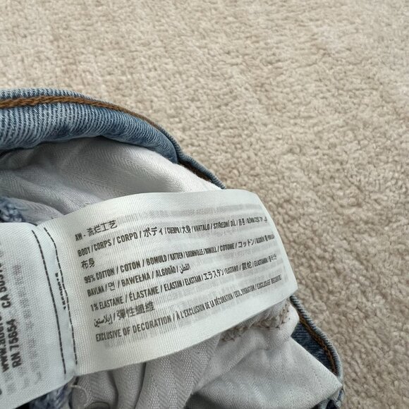 Abercrombie & Fitch 90s Straight Ultra High Rise Blue Jeans 26 / 2 Long - Picture 9 of 10